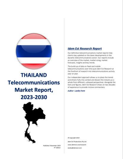 Thailand Telecoms Industry Report – 2023-2030